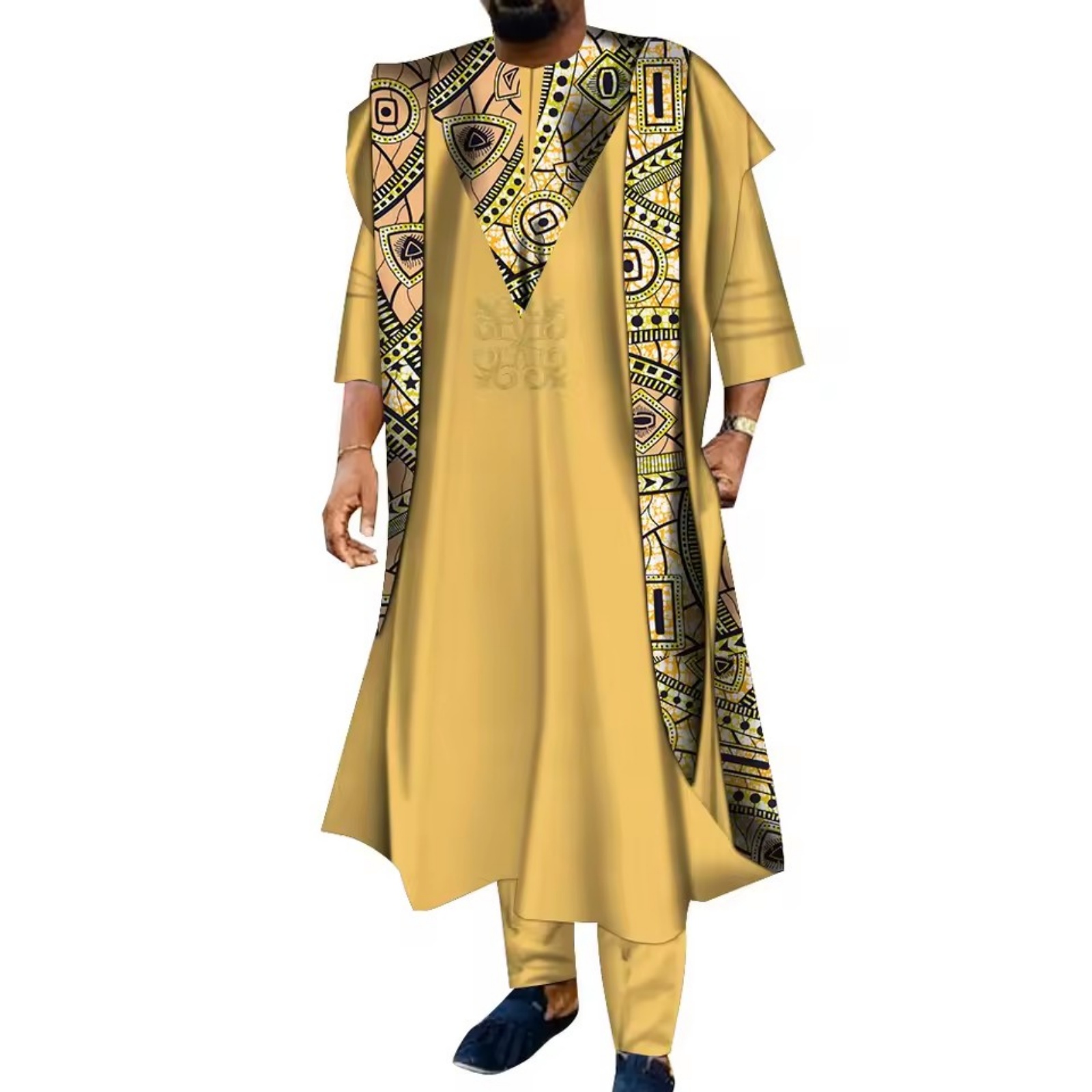 3 Parçalı Afrika İşlemeli Erke - Boubou Men Africa incelemesi ve fiyatı